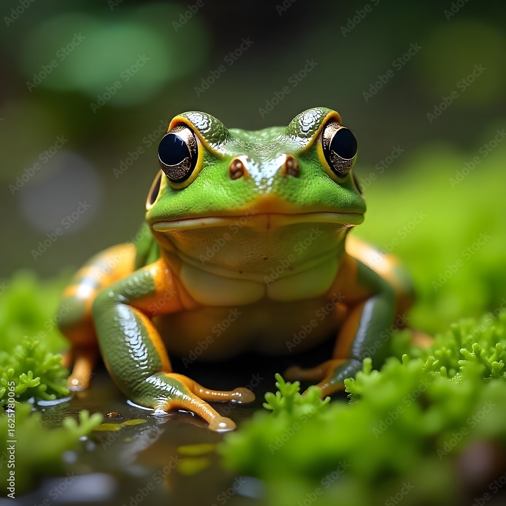 close up colorful frog close up colorful frog