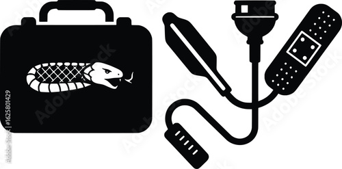 Vector Camping Tools for Outdoor Safety in Nature