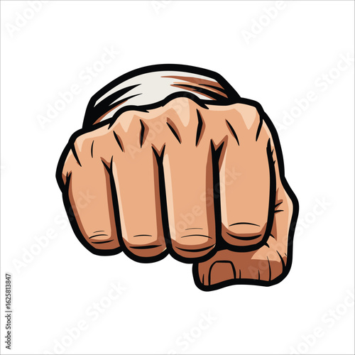 hand punch logo vector illustration