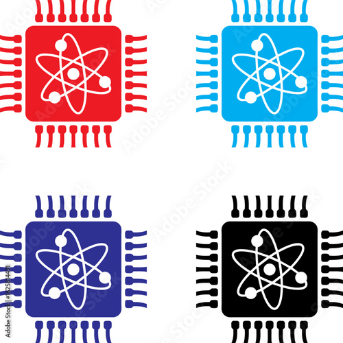 Quantum Chip Processors Set: The Colorful World of Quantum Computing