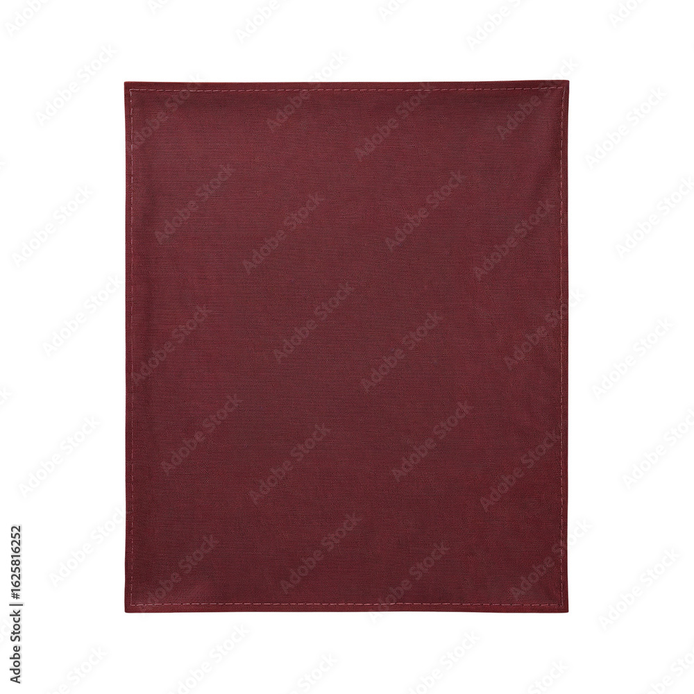 Maroon textile square on transparent, clean lines, neutral template, simple elegance, studio Maroon textile square on transparent, clean lines, neutral template, simple elegance, studio