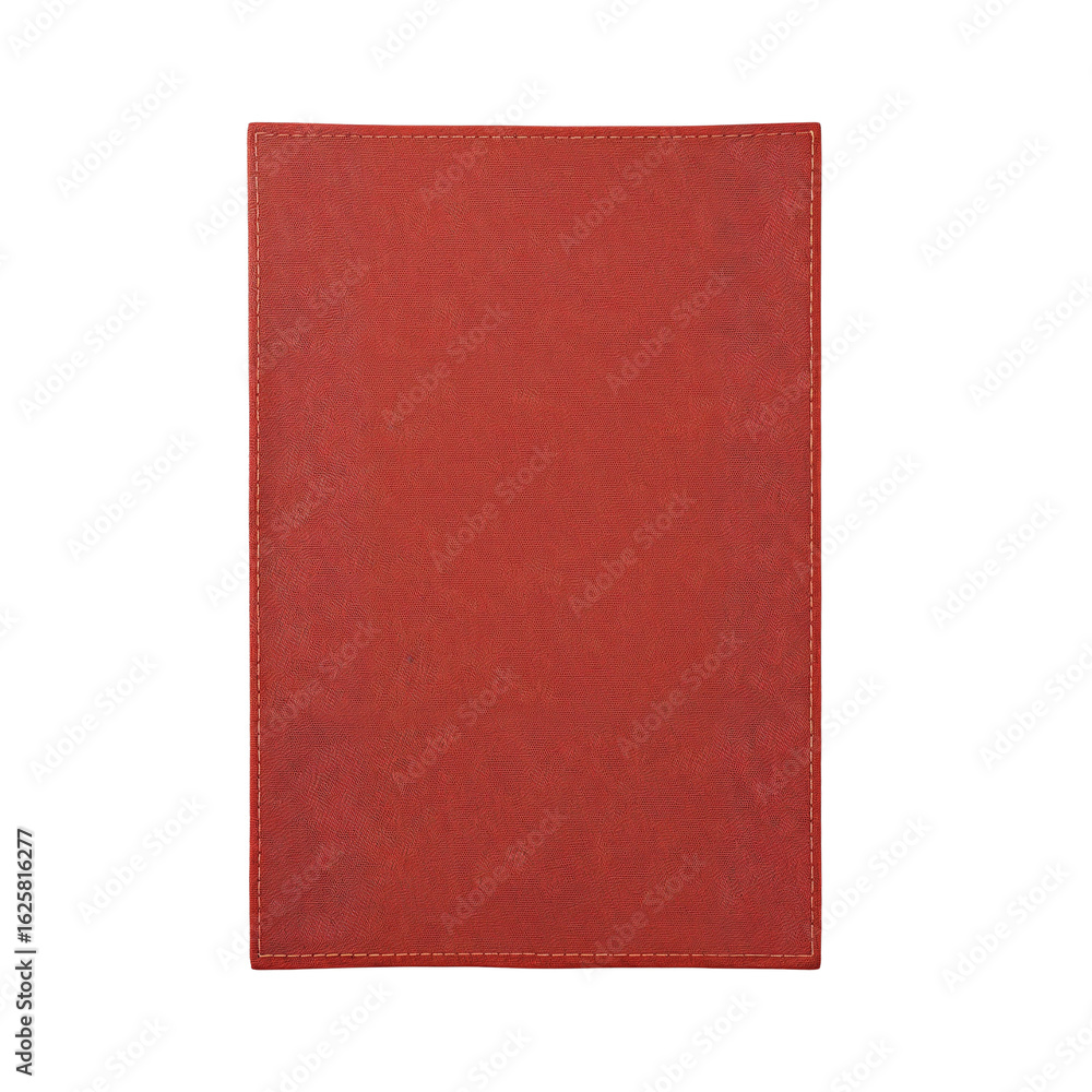 A Textured Crimson Surface with subtle stitched edge, an artistic creation on transparent backdrop A Textured Crimson Surface with subtle stitched edge, an artistic creation on transparent backdrop