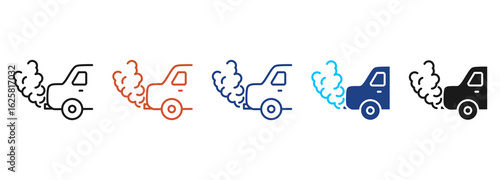 Pollution Icon Set Multiple Style Collection