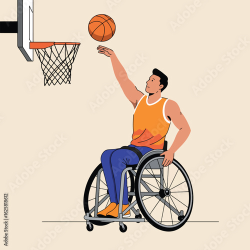 A disabled person playing table tennis in a wheelchair, focused on the game.