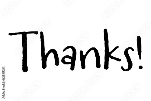 Thanks! - Thanks! message for card, presentation, business. Expressing gratitude, acknowledgment and appreciation

