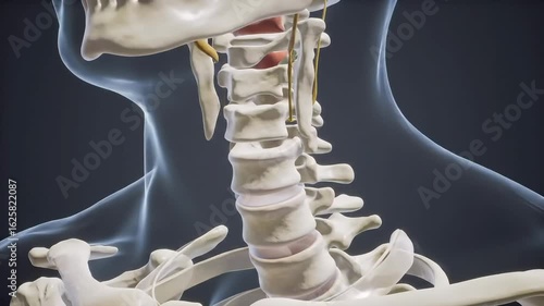 Anatomy Cervical Spine and Skeletal System - 3D Visualization
