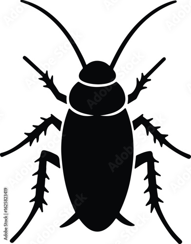 Silhouette cockroach insect pest control vector illustrator