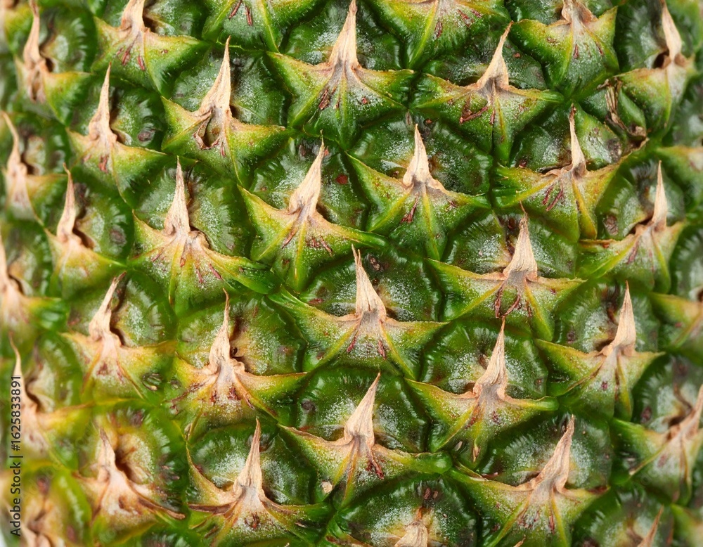 Close-Up of Fresh Pineapple Skin – Tropical Fruit Texture Close-Up of Fresh Pineapple Skin – Tropical Fruit Texture
