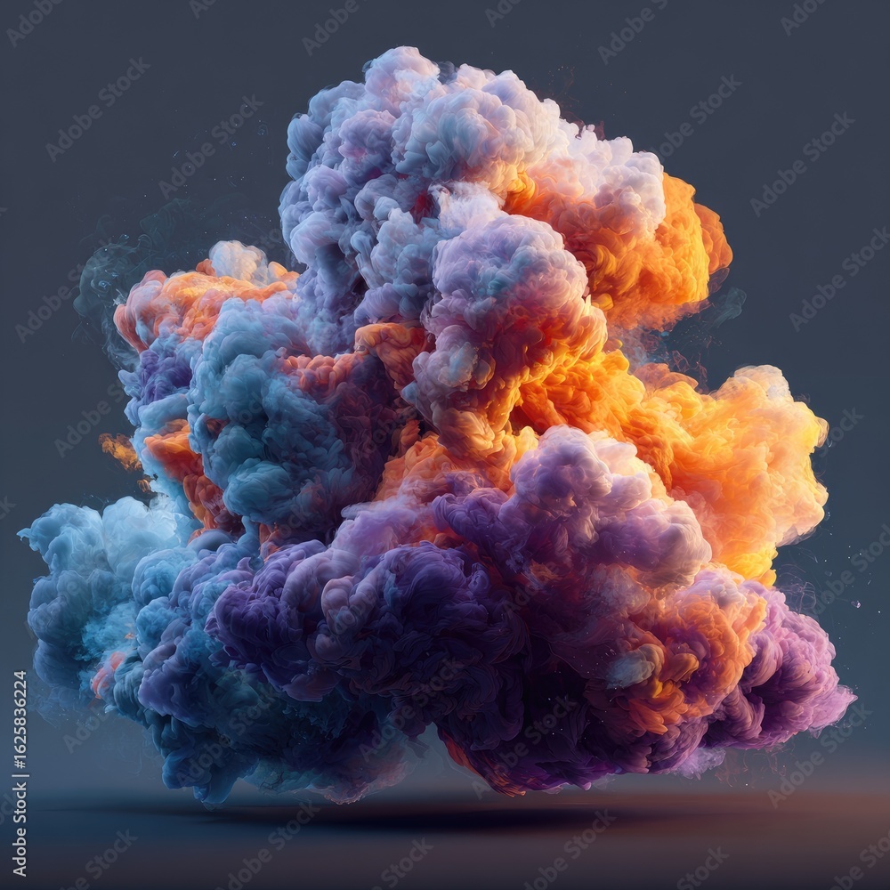 Abstract cloud of vibrant smoke Abstract cloud of vibrant smoke