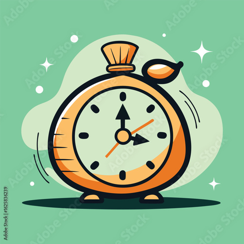 alarm clock with snowflakes