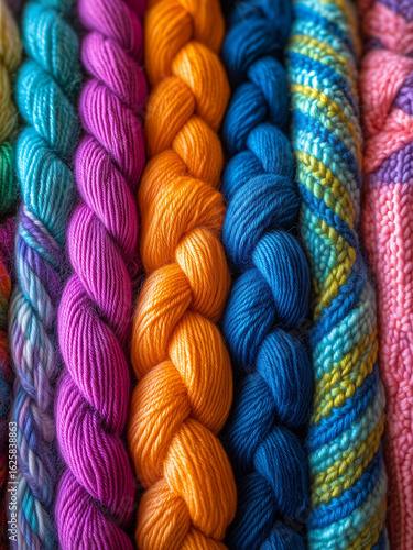 Various Wool Knits, Knitting Patterns, and Colorful Yarn