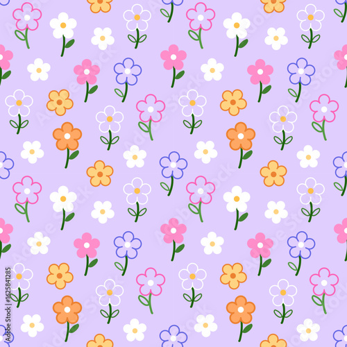 seamless pattern with flowers
