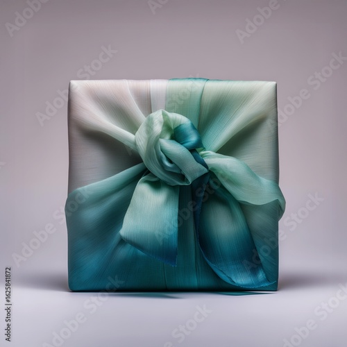 Elegant Korean Wrapping Cloth (Bojagi) Gift Box with Satin Fabric
