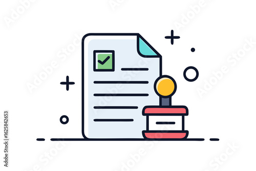 document stamp icon for certified legal paperwork