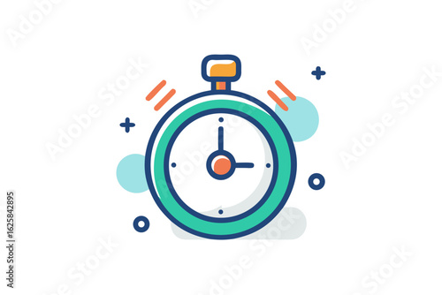 clock icon with three dots arranged around it