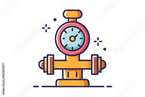 pressure valve with small spark safety device icon