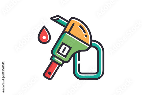 fuel dispenser nozzle with fuel flow and handle