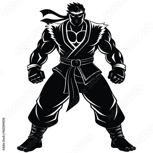 illustration of a man with a sword