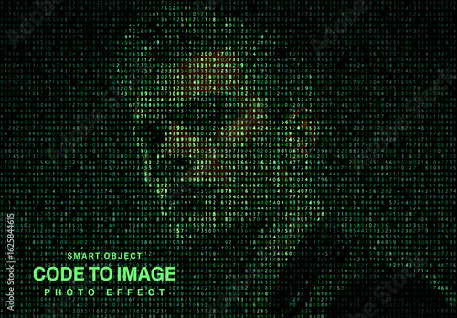 Code to Image Matrix Photo Effect Photoshop