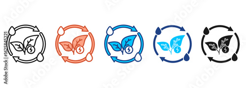 Extraction Icon Set Multiple Style Collection