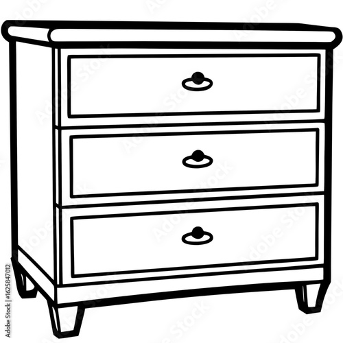 Handle Chest Line Drawing Vector