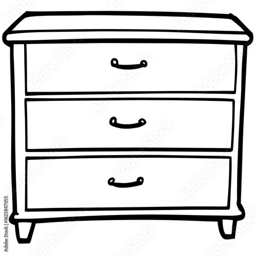 Handle Chest Line Drawing Vector