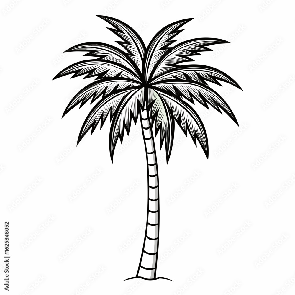Fototapeta premium palm tree silhouette vector