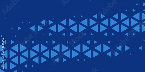 Triangles Halftone Pattern Vector Abstract Geometric Technology Background. Triangular Half Tone Texture. Minimal Style Dynamic Tech Wallpaper