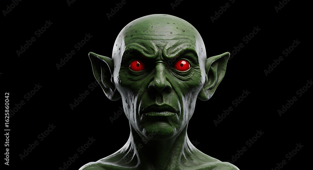 Obraz premium green alien monster