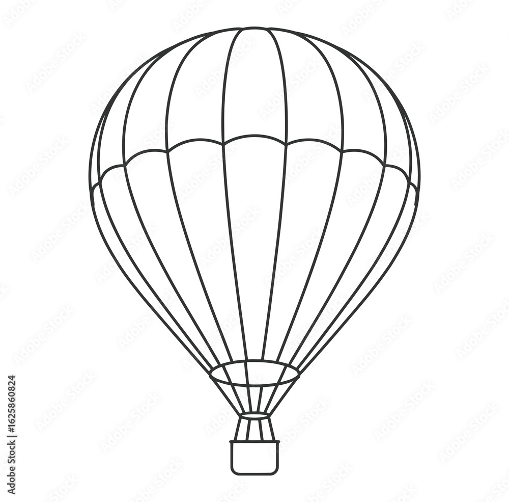 Obraz premium Hot air balloon outline travel transport
