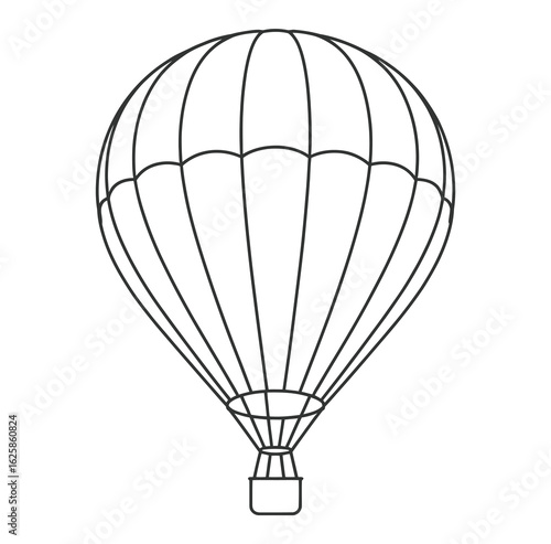 Hot air balloon outline travel transport