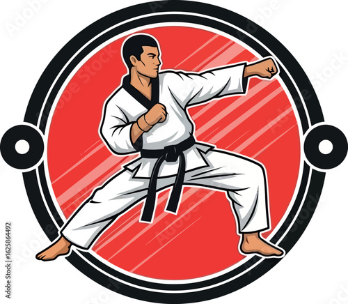 Dynamic Karate Action Mastering Strength and Discipline in Martial Arts