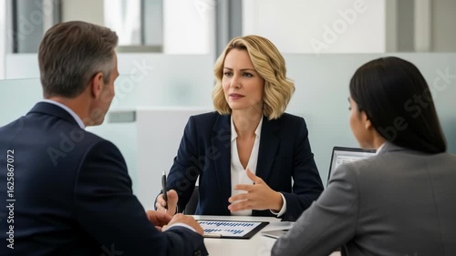 Wallpaper Mural Professional Business Meeting with Diverse Team Discussing Strategy and Analyzing Data Torontodigital.ca