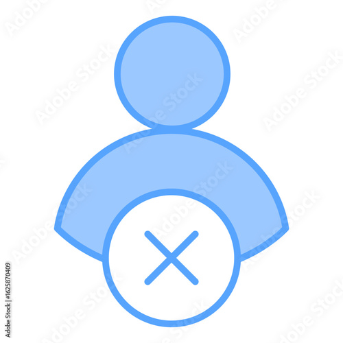 Unfollow User Blue Icon