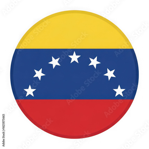 Free Download Venezuela flag button icon round shape isolated on transparent background - GFXLoad