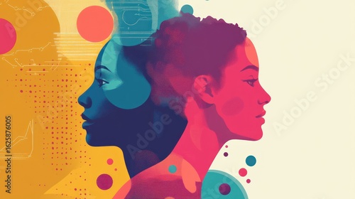 Two Faces, Abstract Style