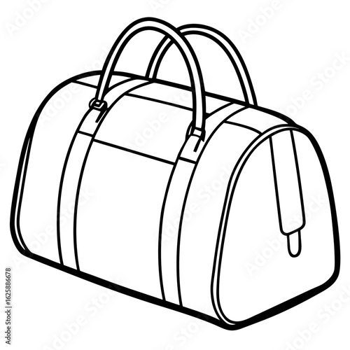 Duffle Bag Outline Art