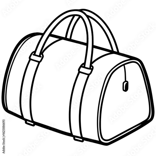 Duffle Bag Outline Art