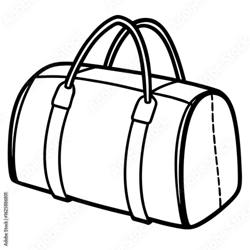 Duffle Bag Outline Art