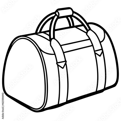 Duffle Bag Outline Art
