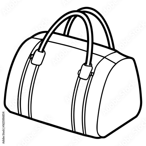 Duffle Bag Outline Art