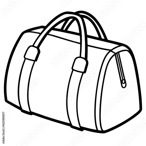 Duffle Bag Outline Art