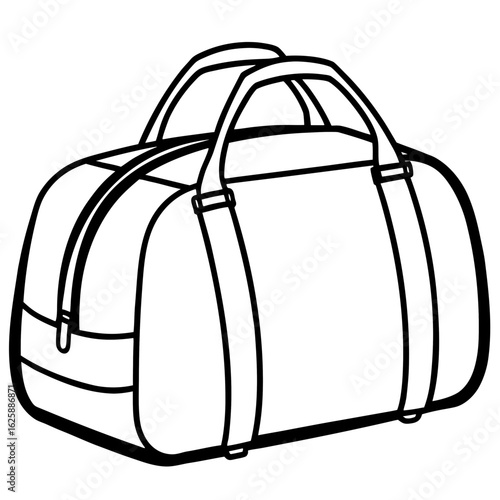 Duffle Bag Outline Art