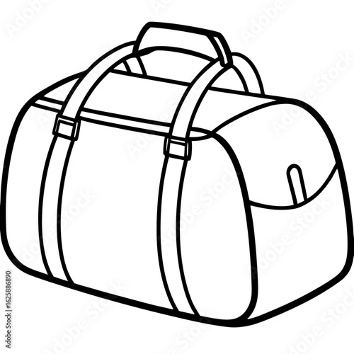 Duffle Bag Outline Art