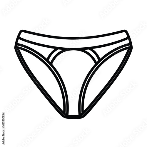 beachwear thong underwear clipart on white background 