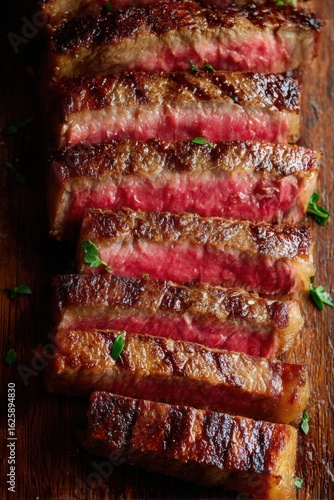 Grilling juicy ribeye steak backyard barbecue food photography rustic setting close-up culinary delight