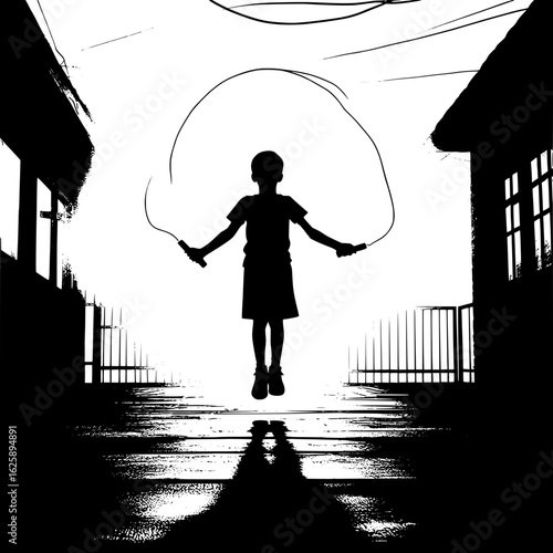 Boy Skipping Rope