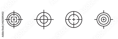 target aim crosshair icon sign vector. 
Targe icon set stock illustration . eps 10