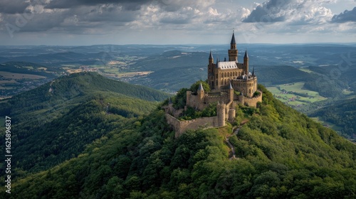 Wallpaper Mural Majestic castle on hilltop panorama Torontodigital.ca
