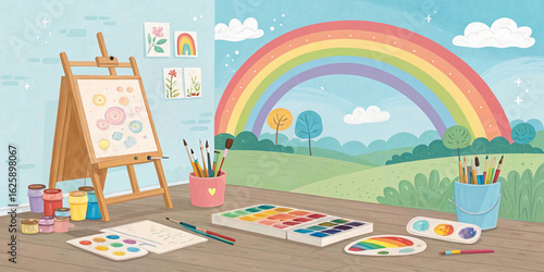 drawing of the artist